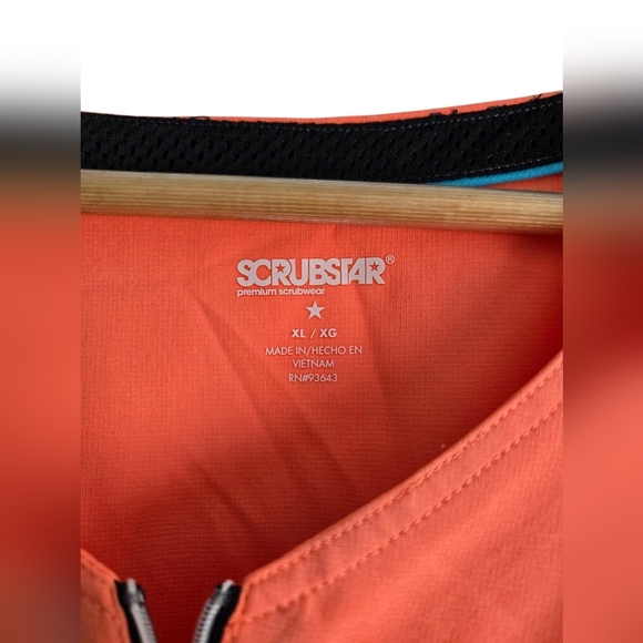 Scrubstar Orange T-Shirt Relaxed Fit Short Sleeve Size XL - Picture 2 of 3